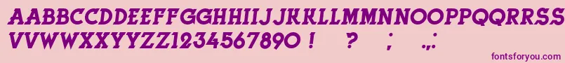 HerneItalic-Schriftart – Violette Schriften auf rosa Hintergrund