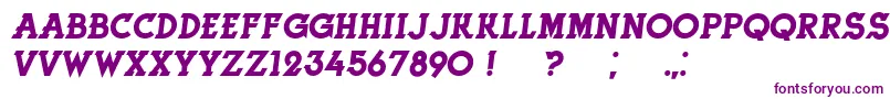HerneItalic Font – Purple Fonts on White Background