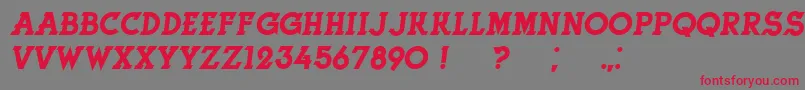 Шрифт HerneItalic – красные шрифты на сером фоне