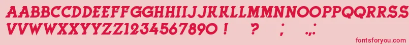 フォントHerneItalic – ピンクの背景に赤い文字