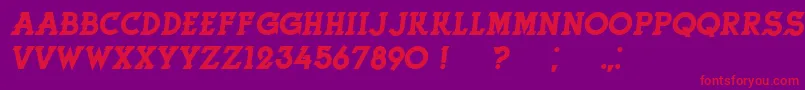 Шрифт HerneItalic – красные шрифты на фиолетовом фоне