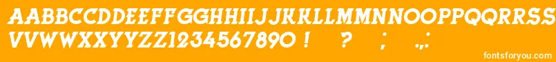 HerneItalic Font – White Fonts on Orange Background