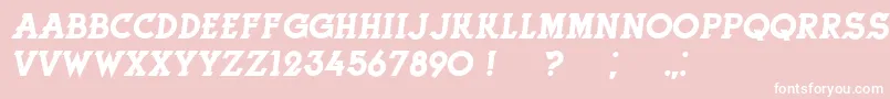 HerneItalic Font – White Fonts on Pink Background