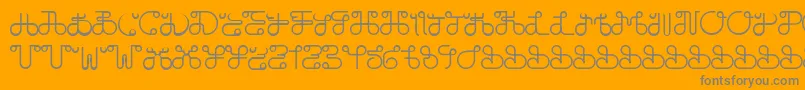 DobilasSteady Font – Gray Fonts on Orange Background