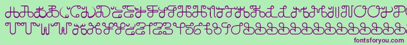 DobilasSteady Font – Purple Fonts on Green Background