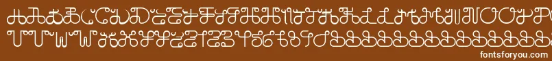 フォントDobilasSteady – 茶色の背景に白い文字