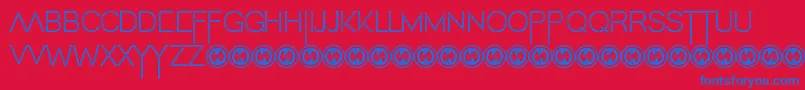 Tweaky Font – Blue Fonts on Red Background