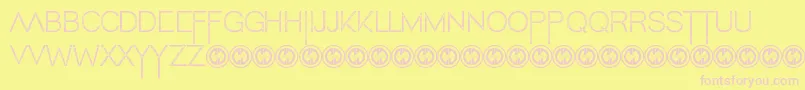 Tweaky-fontti – vaaleanpunaiset fontit keltaisella taustalla