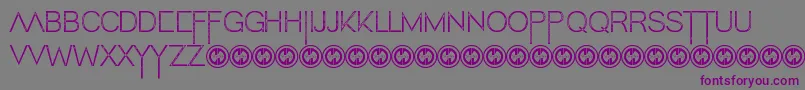 Tweaky-fontti – violetit fontit harmaalla taustalla