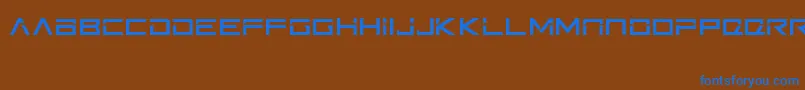 フォントFtb – 茶色の背景に青い文字