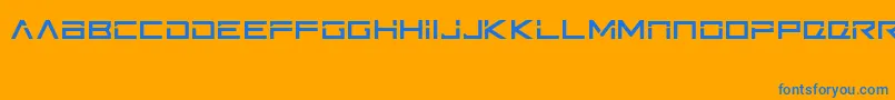 Ftb Font – Blue Fonts on Orange Background