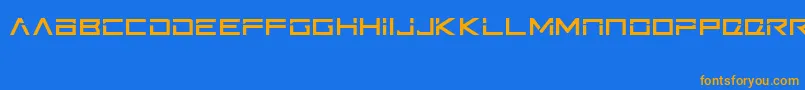 Ftb Font – Orange Fonts on Blue Background