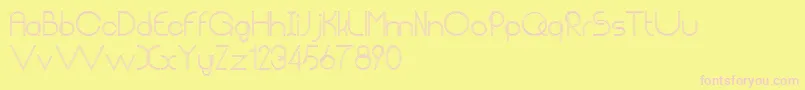ChempakaRantingOutline Font – Pink Fonts on Yellow Background