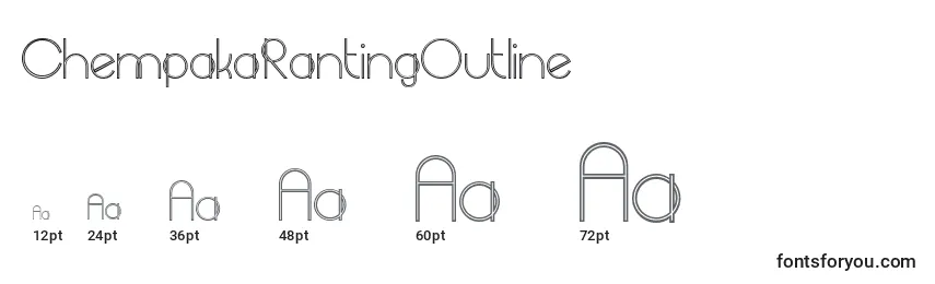 ChempakaRantingOutline Font Sizes