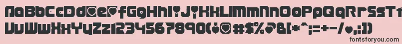 TransmaidensNormal Font – Black Fonts on Pink Background