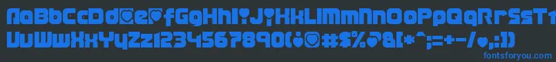 TransmaidensNormal Font – Blue Fonts on Black Background