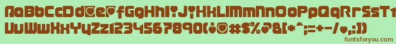 TransmaidensNormal Font – Brown Fonts on Green Background