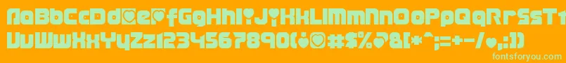 TransmaidensNormal Font – Green Fonts on Orange Background