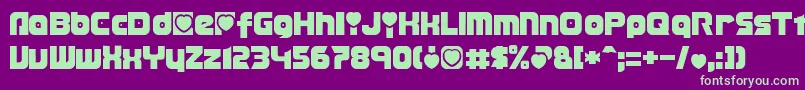 TransmaidensNormal Font – Green Fonts on Purple Background