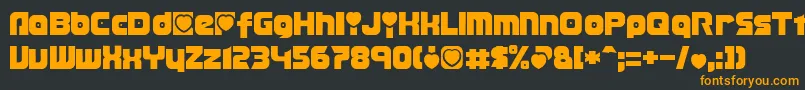 TransmaidensNormal Font – Orange Fonts on Black Background