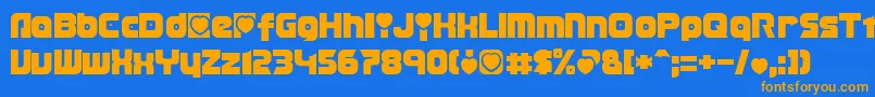 TransmaidensNormal Font – Orange Fonts on Blue Background