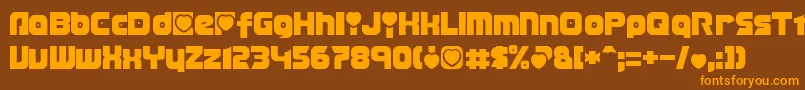 TransmaidensNormal Font – Orange Fonts on Brown Background