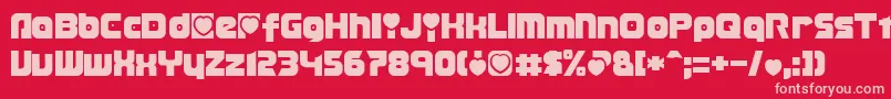 TransmaidensNormal Font – Pink Fonts on Red Background