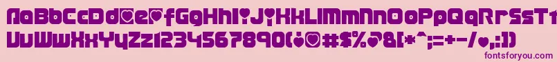 TransmaidensNormal Font – Purple Fonts on Pink Background