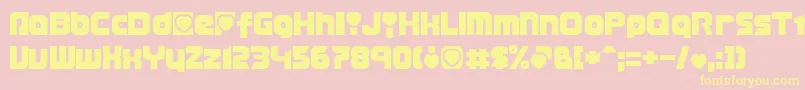 TransmaidensNormal Font – Yellow Fonts on Pink Background