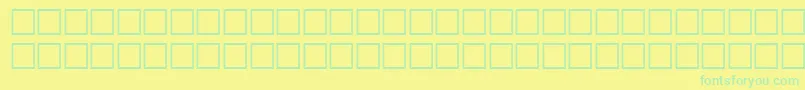 Fonte TalonboldBold – fontes verdes em um fundo amarelo