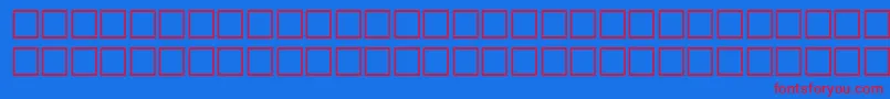 TalonboldBold-fontti – punaiset fontit sinisellä taustalla