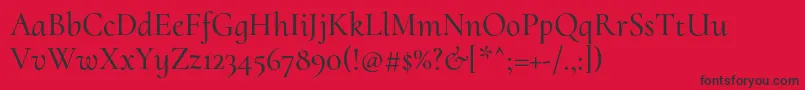 CormorantuprightMedium Font – Black Fonts on Red Background
