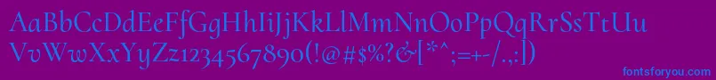 CormorantuprightMedium Font – Blue Fonts on Purple Background