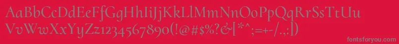 CormorantuprightMedium Font – Gray Fonts on Red Background