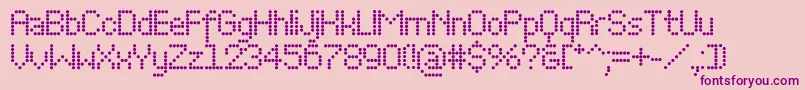 PerfoBold Font – Purple Fonts on Pink Background