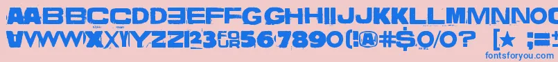 VuosiVuodelta Font – Blue Fonts on Pink Background