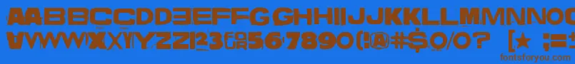 VuosiVuodelta Font – Brown Fonts on Blue Background