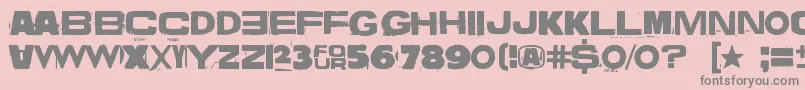 VuosiVuodelta-Schriftart – Graue Schriften auf rosa Hintergrund