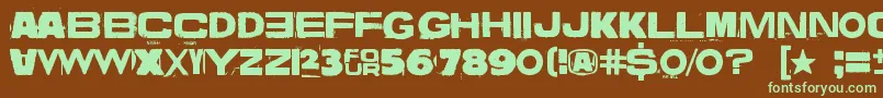 VuosiVuodelta Font – Green Fonts on Brown Background