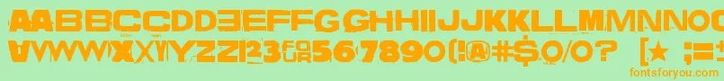 VuosiVuodelta Font – Orange Fonts on Green Background