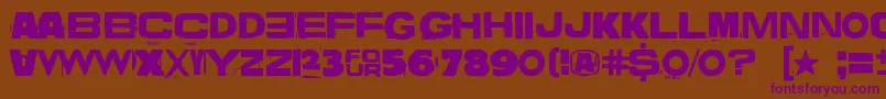 VuosiVuodelta Font – Purple Fonts on Brown Background