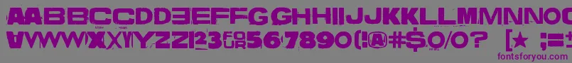 VuosiVuodelta Font – Purple Fonts on Gray Background