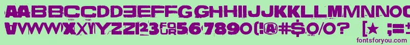 VuosiVuodelta Font – Purple Fonts on Green Background