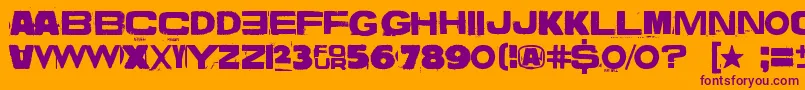 VuosiVuodelta Font – Purple Fonts on Orange Background