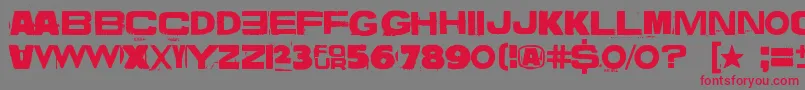 VuosiVuodelta Font – Red Fonts on Gray Background