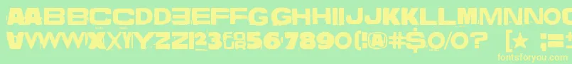 VuosiVuodelta Font – Yellow Fonts on Green Background