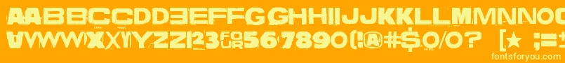 VuosiVuodelta Font – Yellow Fonts on Orange Background