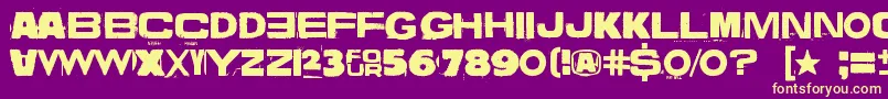 VuosiVuodelta Font – Yellow Fonts on Purple Background