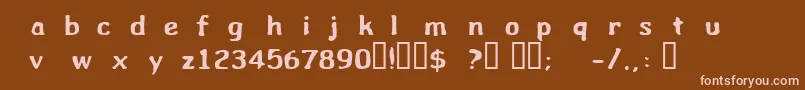 Wibble Font – Pink Fonts on Brown Background