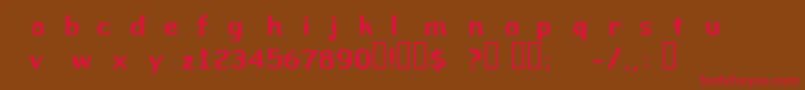 Wibble Font – Red Fonts on Brown Background